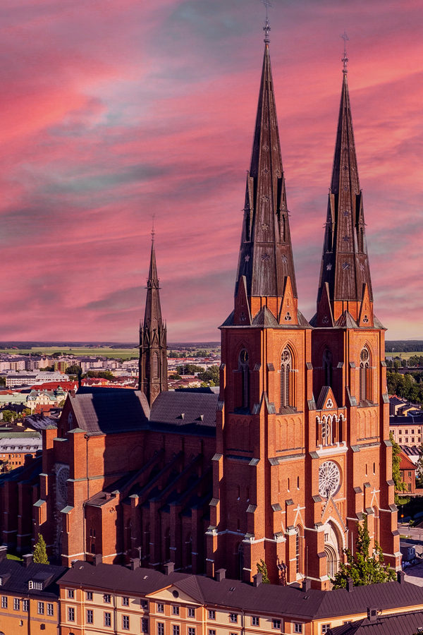 Domkyrkan röd himmel