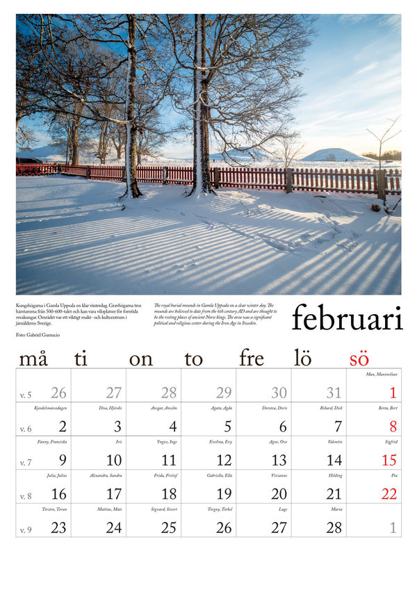 Väggkalender Uppsala 2026 - additionalView