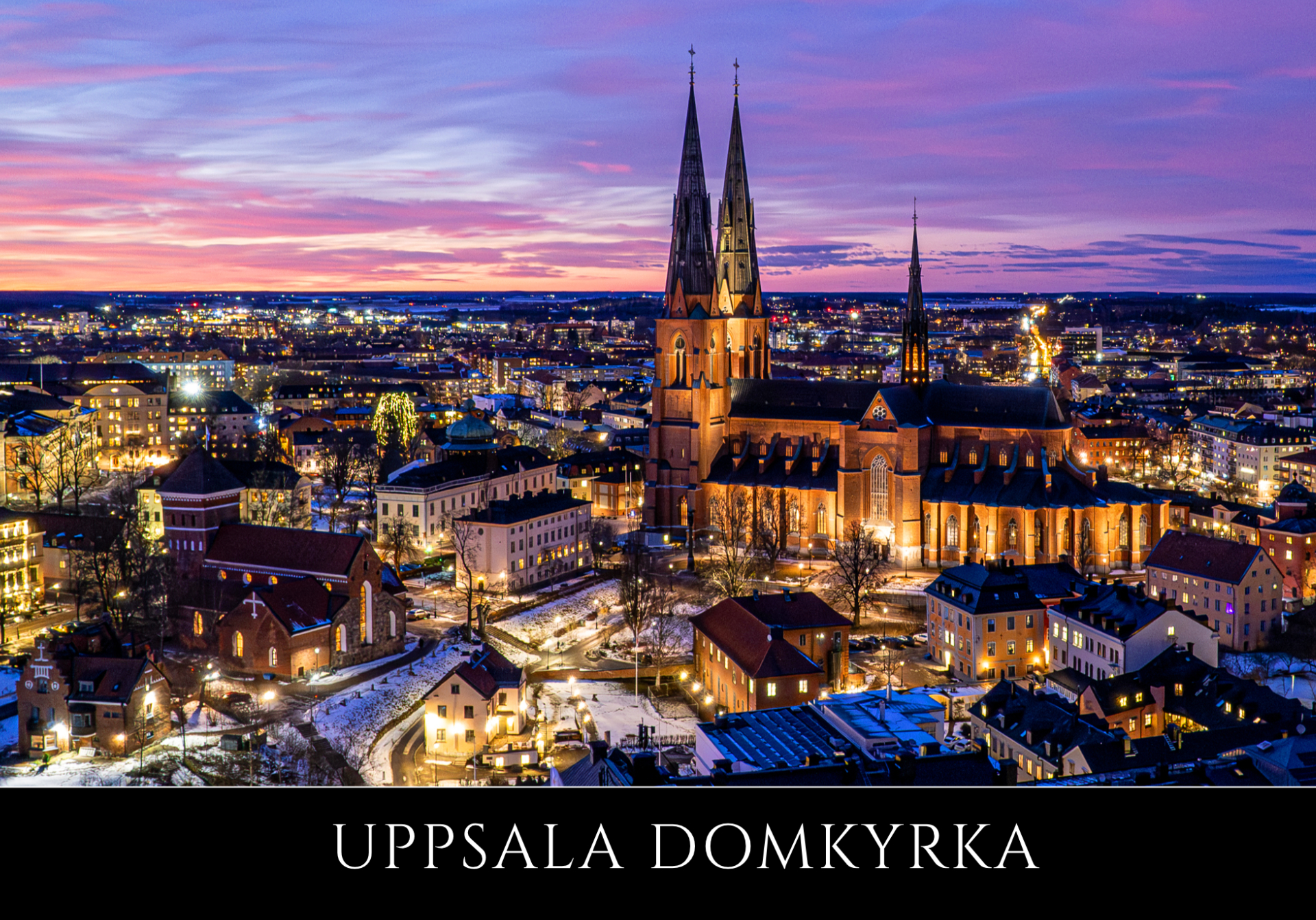 Domkyrkan i nattljus