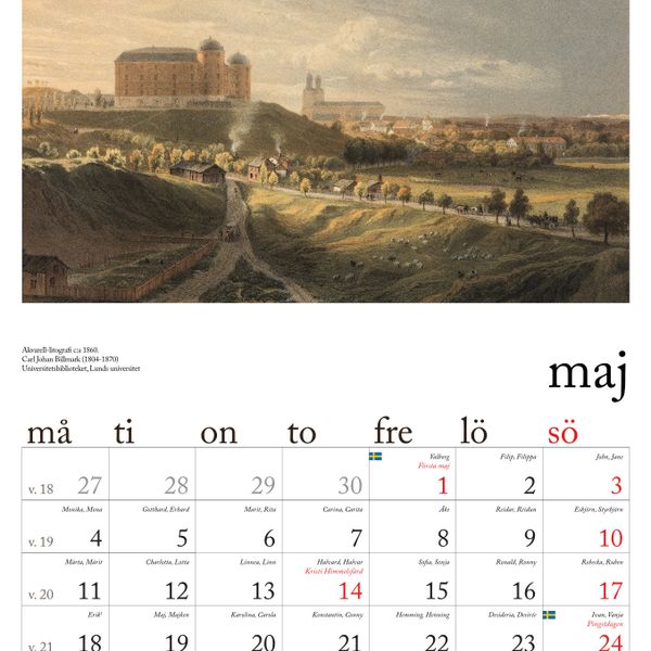 Väggkalender 1800-talets Uppsala 2026 - additionalView